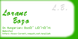 lorant bozo business card